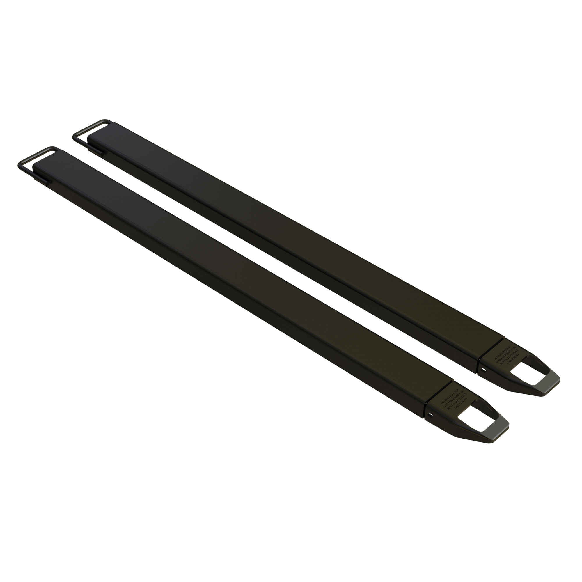 Vestil Fork Extensions - 4in. x 72in., 4000-Lb. Capacity, Welded Steel, Powder-Coated Black, Model# FE-4-72-BK